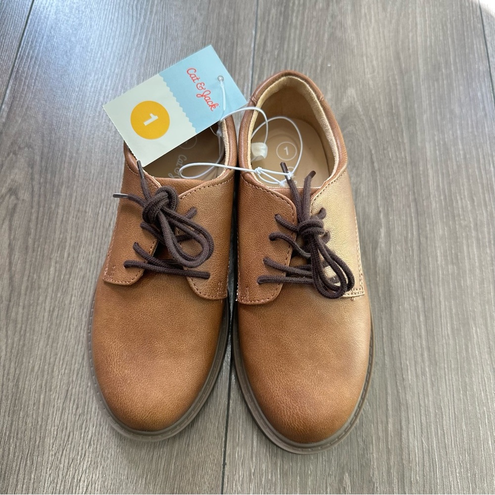 Cat & Jack Brown Kids Dress Shoes